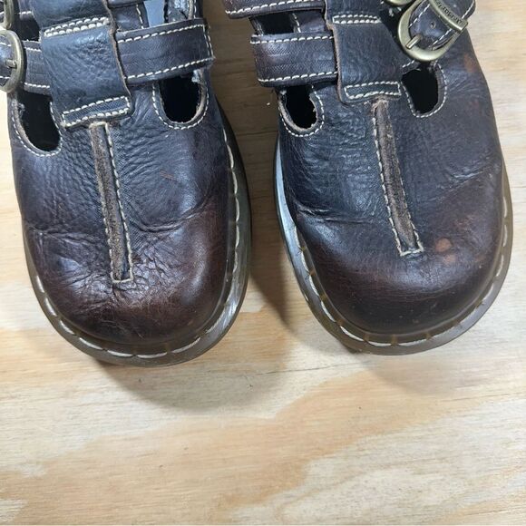 Dr. Martens Brown Leather Slip-On Loafers Men’s Size 9 - Picture 5 of 9